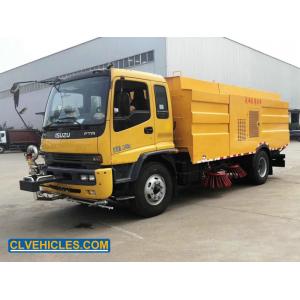 China ISUZU FTR 205hp Truck Mounted Street Sweeper 4000L Water Tank 8000L Waste Tank supplier