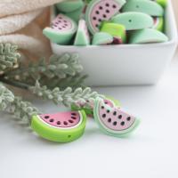 China Red Watermelon Shaped Silicone Beads Soft For Baby Teething on sale