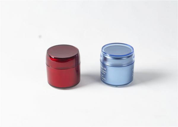Facial Mask Acrylic Cosmetic Containers , Basic Round Empty Cosmetic Jars