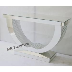 Professional Glass Mirrored Console Table 105 * 38 * 76cm Size MDF Base