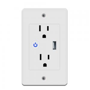 FCC ROHS Smart Plug Socket AU UK Wifi Usb Outlet Two AC Sockets