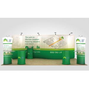 Waterproof Recycling Fabric Pop Up Display Stands Fabric Trade Show Booth