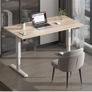 Custom Wooden Grain Walnut Electric Table Legs Perfect for Sit and Stand Student Desk