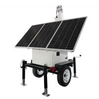 China 20ft Mast Mobile Solar CCTV Trailer For Warehouse Airport Security on sale