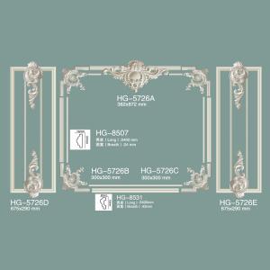 China Polyurethane Corner Decorative PU Wall Panel Moulding HG-5726 wholesale