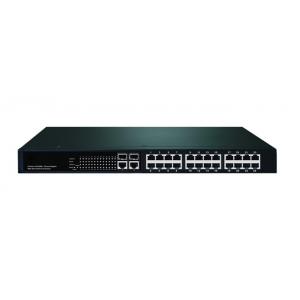 China Smart Fiber Optic Switch 24 10 /100M And 2X10/100/1000M RJ45 Ports SFP Managed Switch supplier