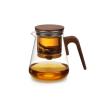 China Infusion Glass Tea Steeper Dripper Press Cup With Magnetic Rotating Cover wholesale
