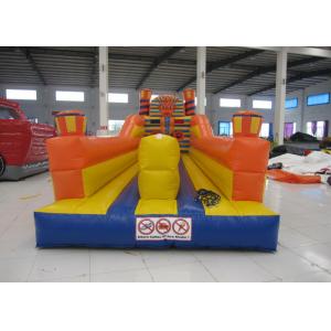 Adult Inflatable Sports Games 2 Lane Bungee Run Inflatable Bungee Jump 10 X 3 X 3.5m