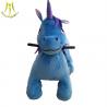 China Hansel non coin walking animal unicorn ride for birthday parties large plush ride toy wholesale