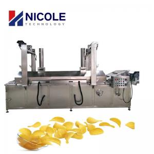Continuous Industrial Potato Chips Deep Frying Machine Electric SUS 304
