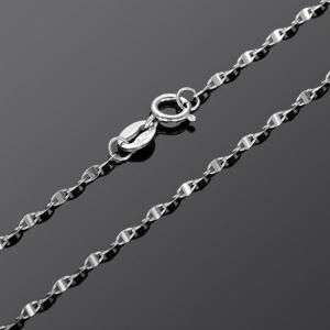 China 18K White Gold Twist Link Chain Necklace 18 inches for Women  (NG019) supplier