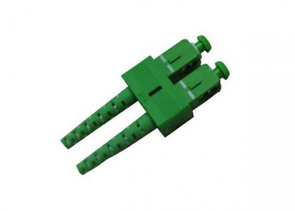 Duplex Fiber Optic Connector , Green SC APC Fiber Connector for Test