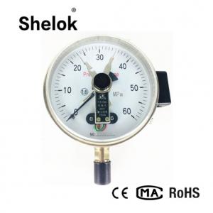 China Magnetic snap-action yxc-100 industrial bottom mounting types electric contact pressure gauge supplier
