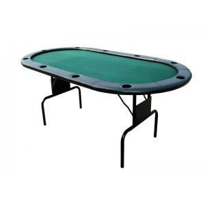 China 82 Inches Folding Poker Table , Durable Poker Card Table With Leather Edging supplier