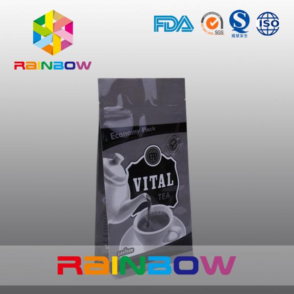 Flat Bottom Vital Tea Packaging Bags / Economy Plastic Tea Packaging Pouches