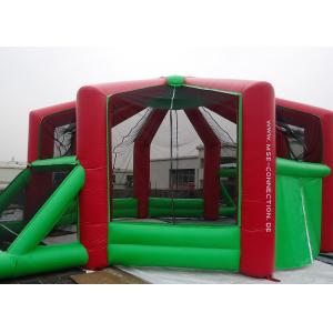 0.55mmPVC Tarpaulin Outdoor Inflatable Sports Games Kids / Adults With Red And Green