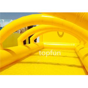 China 0.9mm thickness PVC tarpaulin Inflatable water pool with arch roof above supplier