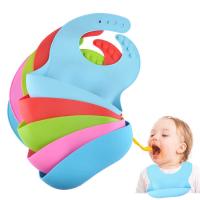 China Unisex BPA Free Silicone Feeding Bibs That Catch Food CPSIA Approval on sale