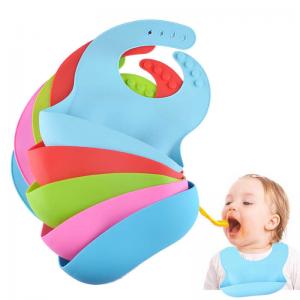 Unisex BPA Free Silicone Feeding Bibs That Catch Food CPSIA Approval