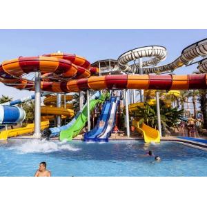 China Amusement Fiberglass Enclosed Spiral Slide Aqua Park Equipment For Playing supplier