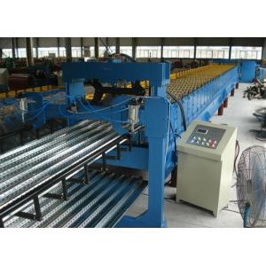 China PLC Control Fully Automatic Metal Steel Roll Forming Equipment For Floor Deck Roof Deck Line Speed 8-12m/min supplier