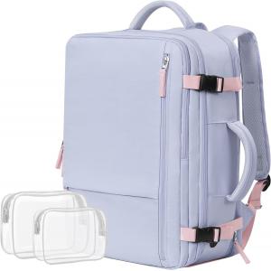 Purple 17.3 inch Laptop Airline Approved Carry On Luggage As Personal Items Weekender Hiking Travel Bag for Women