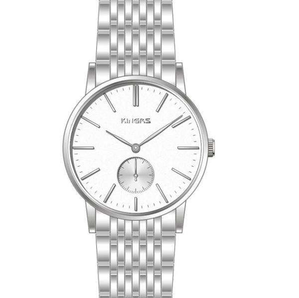 Quartz Man fashion silver stainless steel watch , men’s luxury watches
