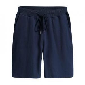 China blue Men'S Athletic Clothing 180g Rib Waist French Terry Cotton Shorts with rope supplier
