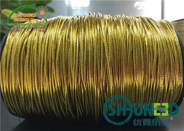Polyester Cotton Mixed Garments Accessories Gold and Silver Elastic String Cord