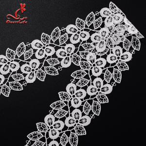 China Wholesale Chemical Embroidery  Polyester Lace Trim For Clothing Decoration supplier
