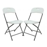China Outdoor White Plastic Metal Folding Chairs For Events Garden Party Chairs on sale