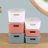 L Rectangle Sundry Plastic Basket Storage Containers With Cover