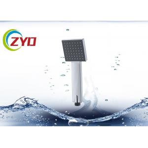 Removable Square Handheld Shower Head , Chrome Surface High Efficiency Shower Head