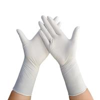 China Solvent Resistance White Nitrile Glove 7g Gram Chemical Resistance Nitrile Glove on sale