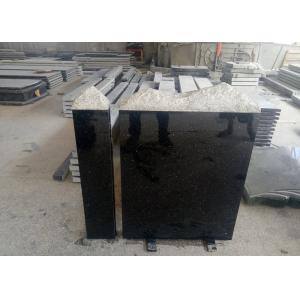 China European Style Granite Memorial Headstones Black Galaxy / Other Color wholesale
