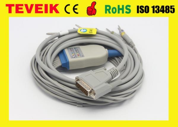 O cabo do ECG de Edan para SE-12 expressa o pino AHA/IEC MS1-106902 do DB 15 de