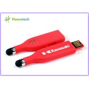 China Touch Pen USB Flash Drive , Red High Capacity USB Memory Stick supplier