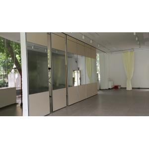 China Movable Folding Partition Wall System Aluminium Frame Melamine Finish supplier