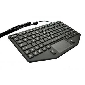 China Vehicle Panel Mount Keyboard With Touch Mouse / Red Illumination Waterproof supplier