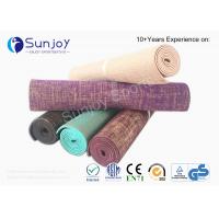 Sunjoy Wholesales Jute+Pvc Yoga Mats Eco Friendly Natural Rubber Jute Yoga Mat High Quality Fitness Linen Yoga Mat China