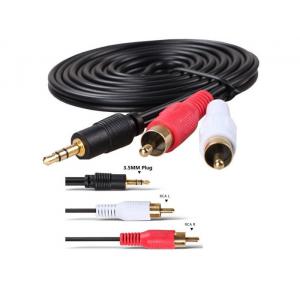 China 3.5mm Stereo Plug Jack to 2 RCA Male Stereo Audio Cable supplier