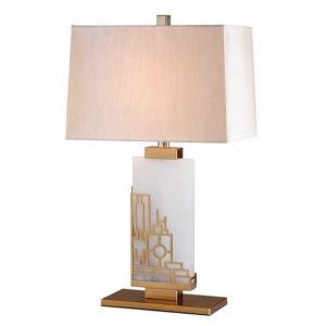 China Hotel Luxury Fabric Desk Lamp Home Decorative Night Light Bedside Table Lamp supplier