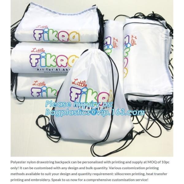 Recycled Foldable Nylon Polyester Tote Bag with logos polyester shopping bag Custom advertising handle non woven bag PAC