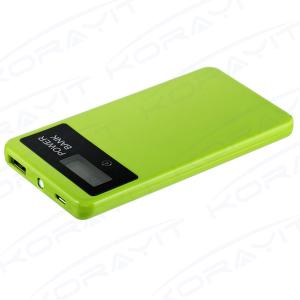 Slim LED Display Polymer Power Bank with Lighting 6000mAh, Polymer External Battery Pack