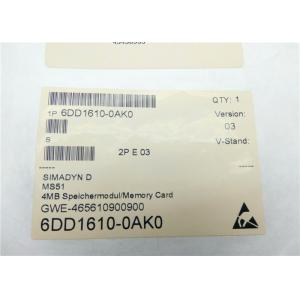 4MB/8KB PM6 6DD1610-0AK0 Simadyn D Flash Memory Card