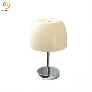 China USB Led Stainless Steel And Glass White/Orange/Yellow Table Lamp supplier