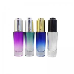 custom15ml glass dropper bottle high-grade  set empty colorful glass thick bottom dropper