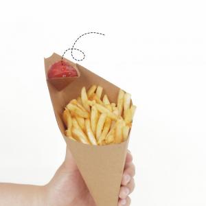 China Food French Fries Chicken Packaging Disposable Kraft Paper Box for Benefit of Buyers supplier