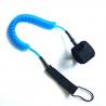 China Safety Felxible Blue Coiled SUP Leash With Webbing Strap / Band wholesale