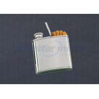 China Customized 2 In 1 Stainless Steel Engraved Hip Flask / Cigarette Holder on sale